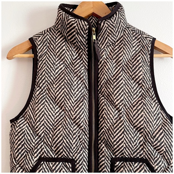 J. Crew 2012 Quilted Puffer Herringbone Vest XXS - Picture 9 of 15